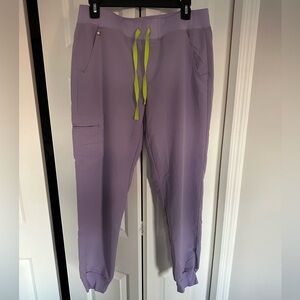 Figs Zamora High Waisted Scrubs in Lavender Dew